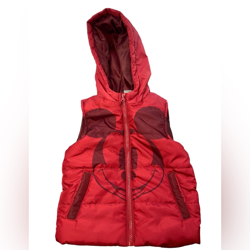 Kids Mickey Mouse red puffer‎ vest 3T